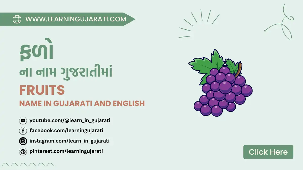 fruits name in gujarati and english language