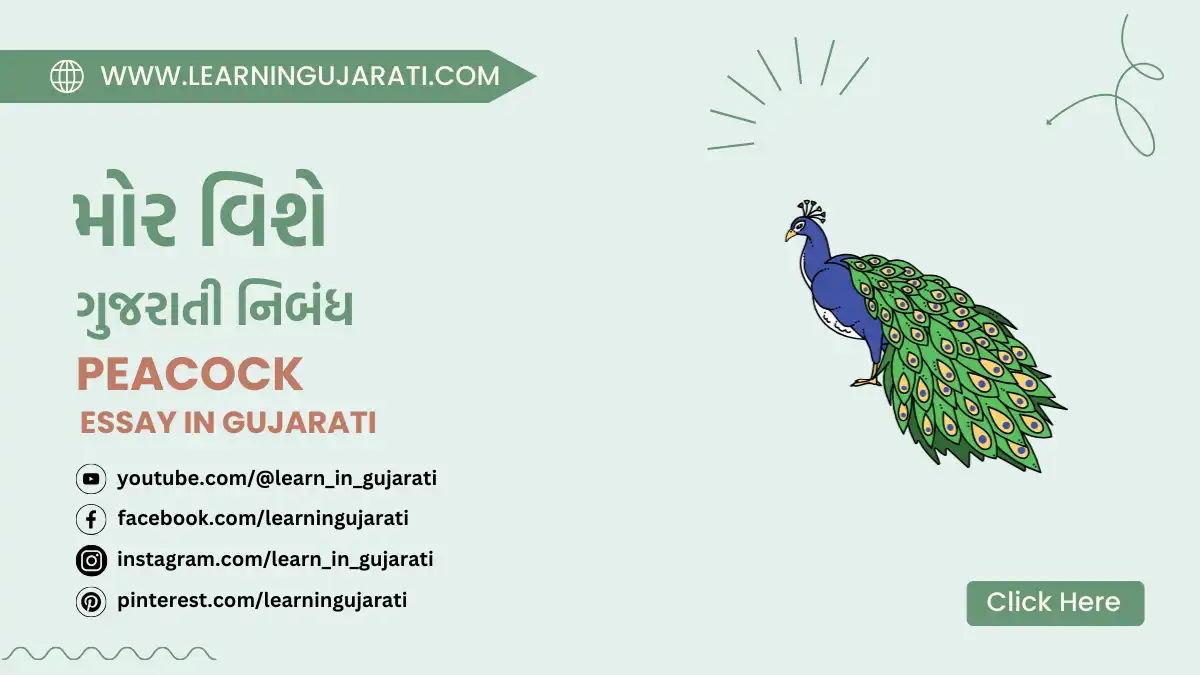 peacock essay in gujarati