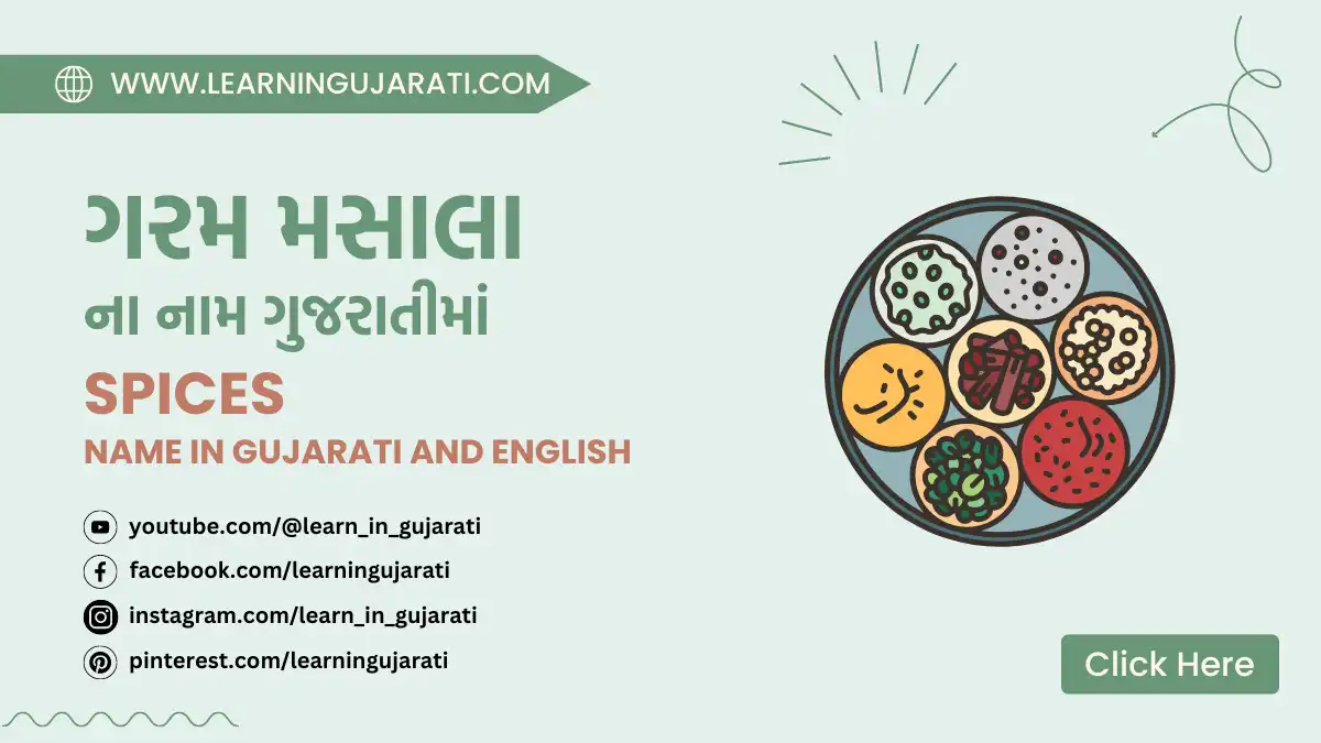 spices names in gujarati and english language